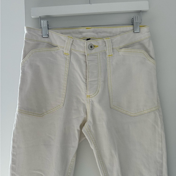 Heart & Dagger Skinny Jeans in White with Contrast Stitch - Picture 6 of 9